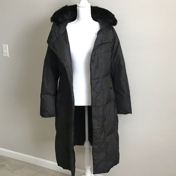 ZARA Long Coat Jacket Adjustable Waist Removable Faux Fur New With Tag - Picture 8 of 10